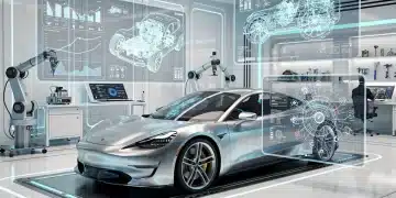 AI-powered predictive maintenance in a modern automotive service center