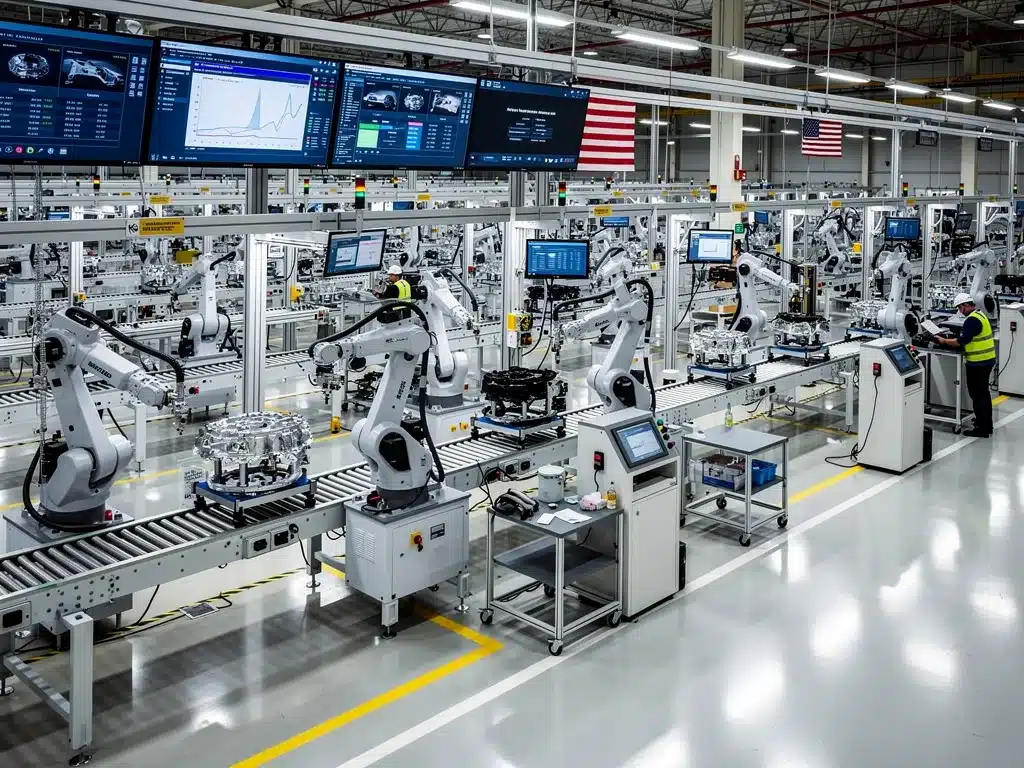 Automated manufacturing of auto parts in US factory
