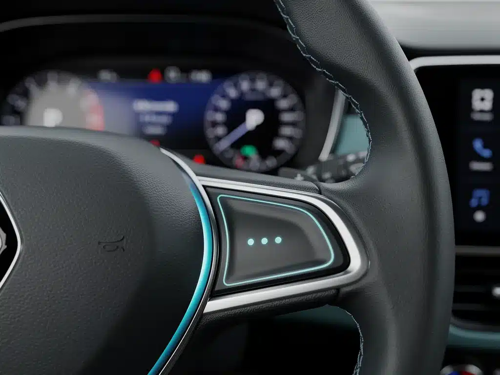 Biometric sensor integrated into a car's steering wheel