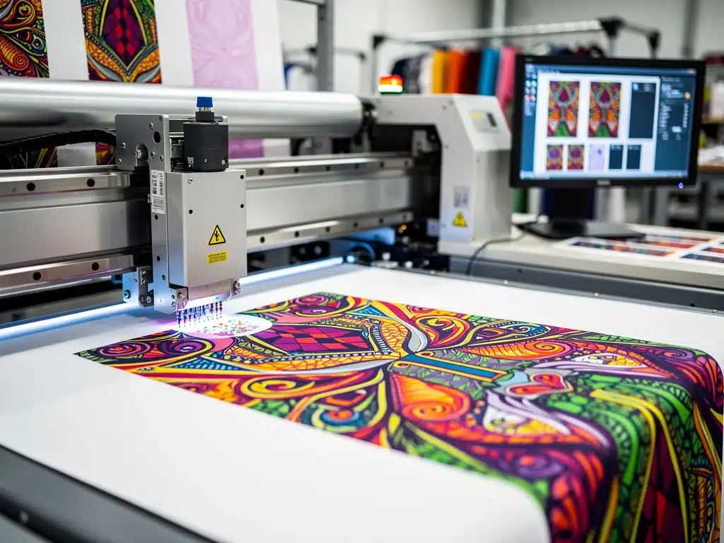 Digital fabric printing in a micro-factory for custom apparel production