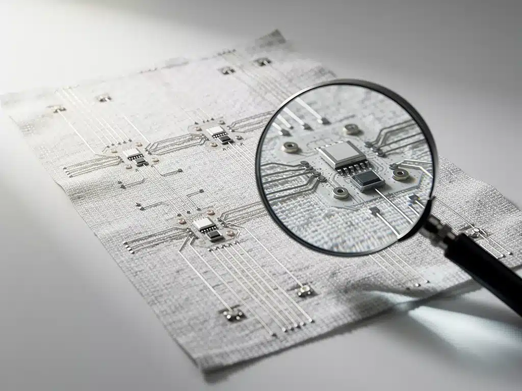 Micro-sensors integrated into smart fabric for health monitoring