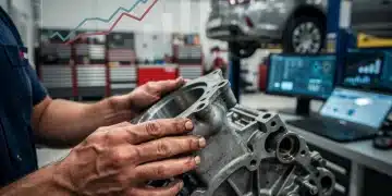 Mechanic inspecting car engine, symbolizing rising automotive maintenance costs.