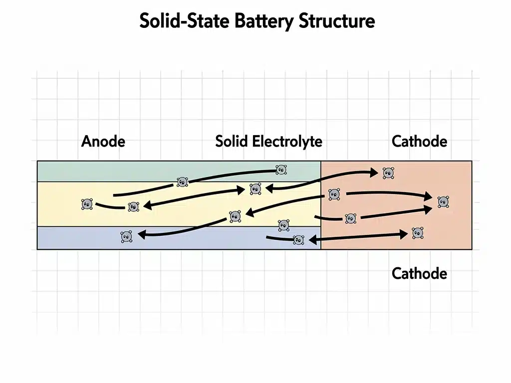 Internal structure and components of a solid-state battery technology